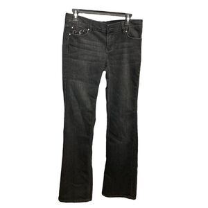 WHITE HOUSE BLACK MARKET,NOIR,Women’s Jeans, Black, Size 6R, Inseam 32” Boot Leg